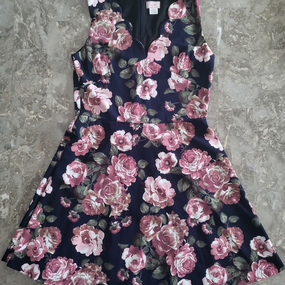 Love...Ady Women's Floral Printed Ruffle Dress.